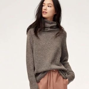 Aritzia x Community Plutarch Turtleneck sweater in Oatmeal Brown
